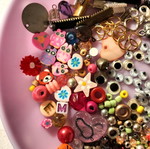 Various craft decorations used for handmade projects