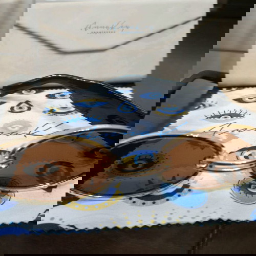 Αυθεντικά γυναικεία γυαλιά ηλίου Annakey σαν καινούργια, μαύρο και χρυσαφί