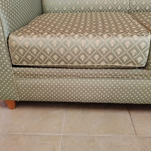 Sofa set 2+3 seats like new, sage green fabric