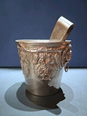 Винтидж Сребърно Покрито Кофа за Лед и Щипки Arzante Като Нова