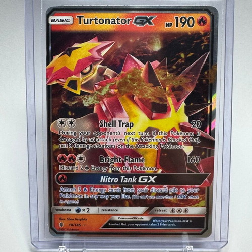 Pokemon Turtonator GX 18/145 Ultra Rare UR 2017 Guardians Rising new