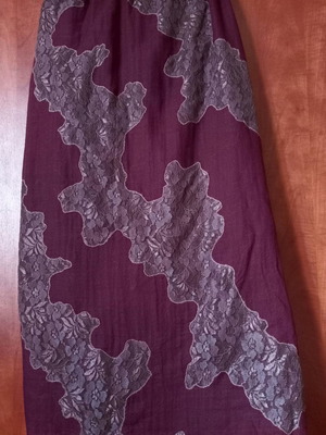 Wool fabric with lace design new, 2.10×1.10 m
