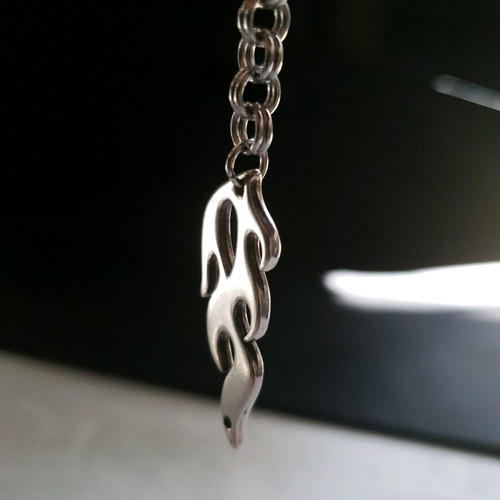 Flame Earrings silver plated, stainless steel, used
