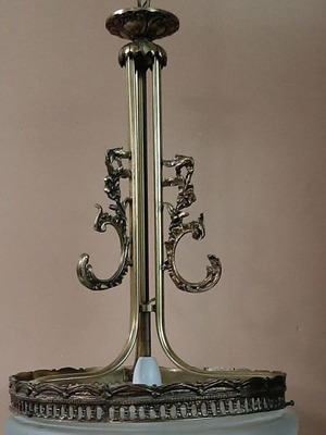 Antique brass ceiling light used