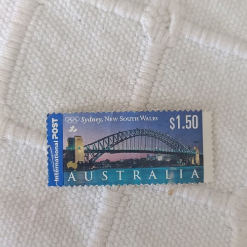 Australia 2000 Panorama stamp used, Sydney Harbour Bridge