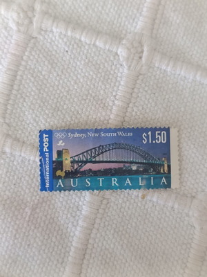 Australia 2000 Panorama stamp used, Sydney Harbour Bridge