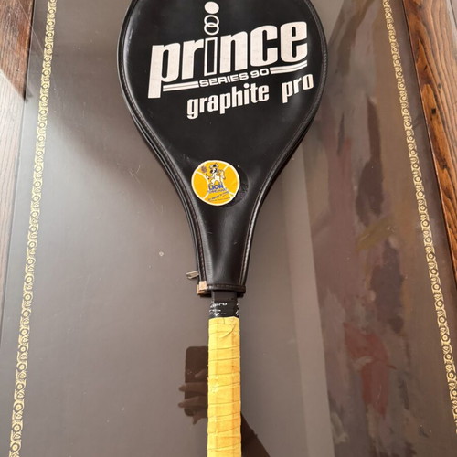 Prince Graphite Pro Series 90 tennis racket with case used