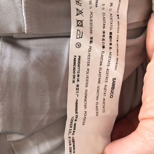 Biancoghiaccio fitted draped dress gray used, size M
