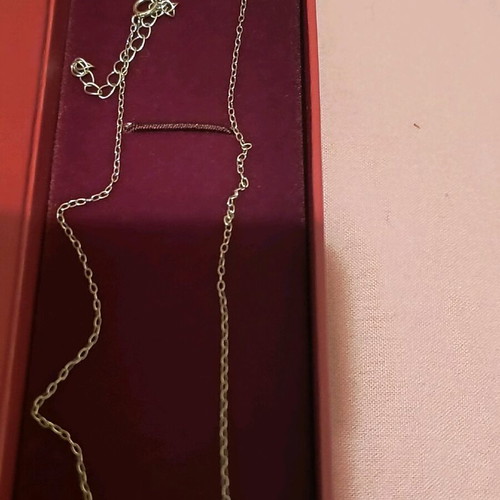 Sterling silver 925 heart eye necklace like new with zircon