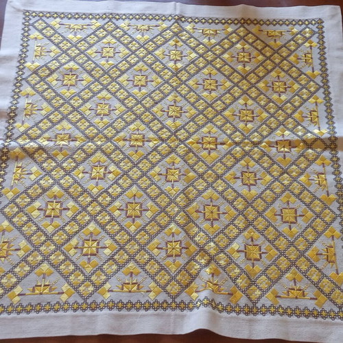 Karsaniko Embroidered Lefkadian Tablecloth vintage, like new