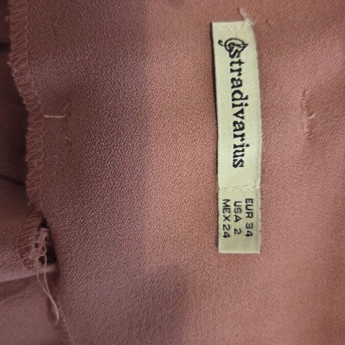 Stradivarius Paperbag High-Waist Pants used, dusty pink, XS