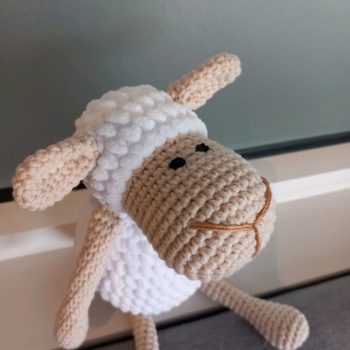 Amigurumi doll lamb 27 cm new, handmade knitted