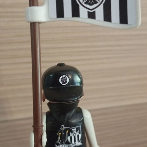 Playmobil PAOK Fan Figure like new with team flag