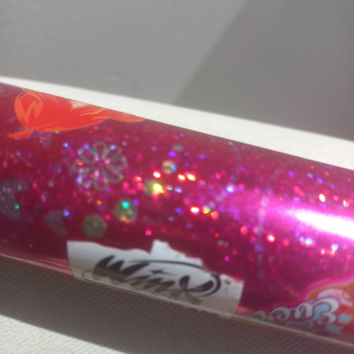 Winx Club collectible holographic roll used, 40x100 cm