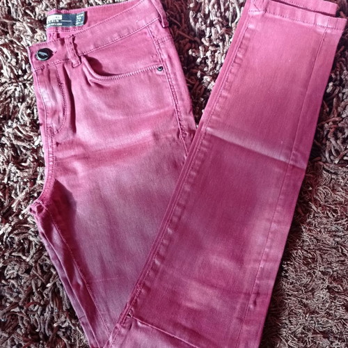 Bershka burgundy jeans used, size 36