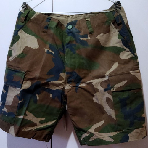 Ripstop camouflage men's bermuda shorts new, size M, green and brown