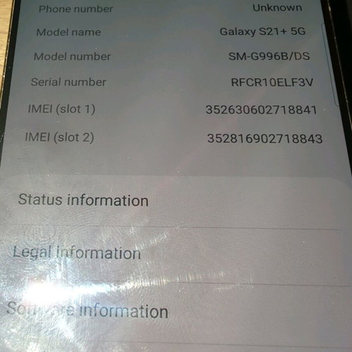Samsung Galaxy S21+ 5G used, 128GB, slight damage on back