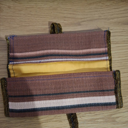 Handmade tobacco pouch, knitted fabric