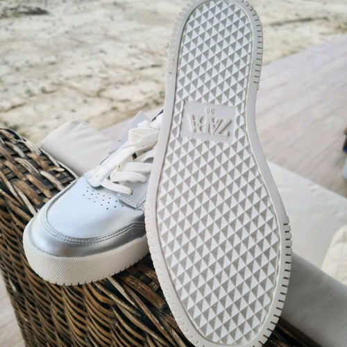 Zara sneakers new, silver with white sole, size 39