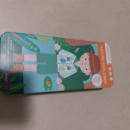 MierEdu Magnetic Puzzle in Metal Case Safari Jungle like new