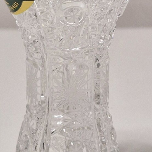Crystal vase new handmade, made in Slovakia