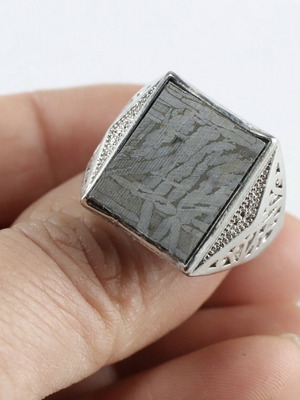 Aletai meteorite ring new, processed with welding