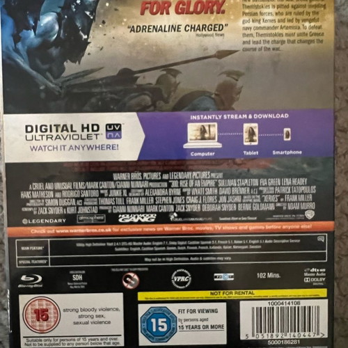 300 Rise of an Empire Blu-Ray used with English subtitles