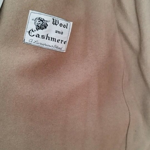 Lord men's trench coat beige like new, wool and cashmere