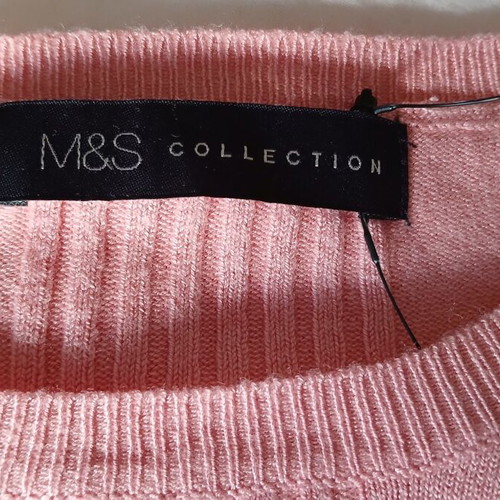 Marks & Spencer women's blouse pink short-sleeve XL new