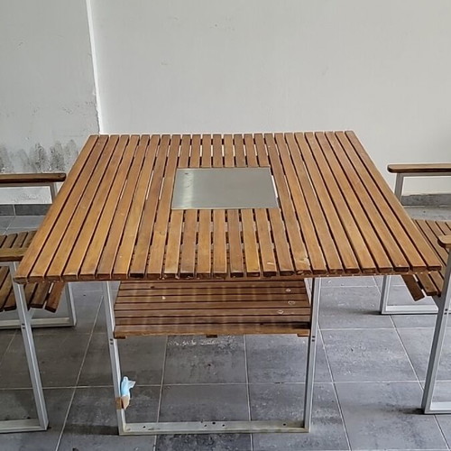 IKEA KVARNÖ garden table with 2 chairs set used
