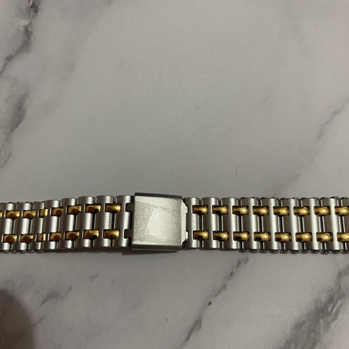 Watch bracelet strap made of stainless steel like new, gold and silver