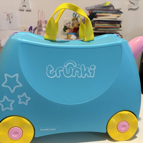 Trunki Una Unicorn Kids Cabin Suitcase 31x46x20.5cm Blue, new