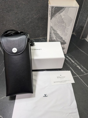 Vuarnet sunglasses case new black with cloth and box