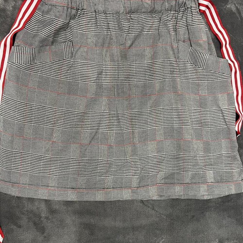 Skirt plaid mini with pockets like new, grey