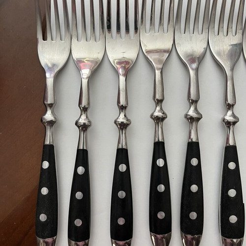 Cutlery set stainless steel new, 12 knives and 12 forks