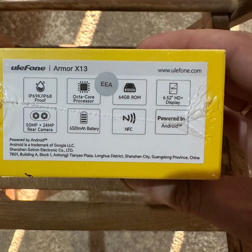 Ulefone Armor X13 rugged smartphone, 64GB, 6GB RAM