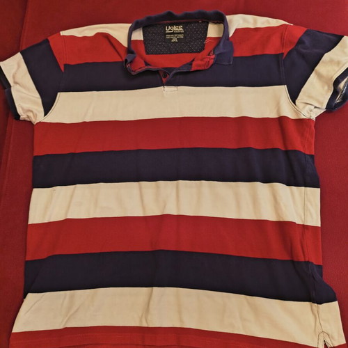 Polo men's striped shirt 3XL used with red gift