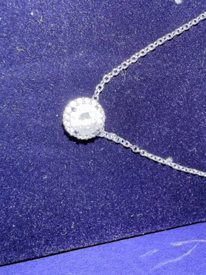 Κολιέ Swarovski ασημί αφόρετο