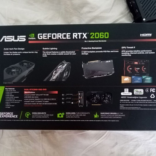 ASUS Dual GeForce RTX 2060 6GB graphics card like new