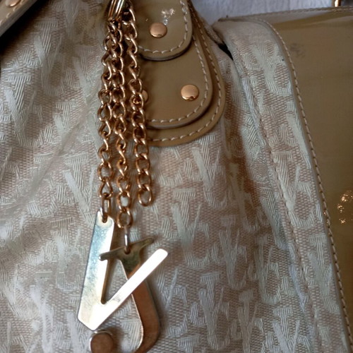 Versace Jeans Couture shoulder bag used, beige and gold