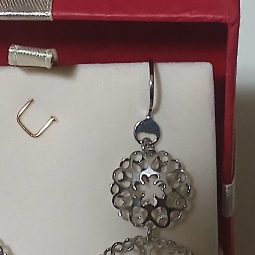 Silver long earrings 8.5 cm new