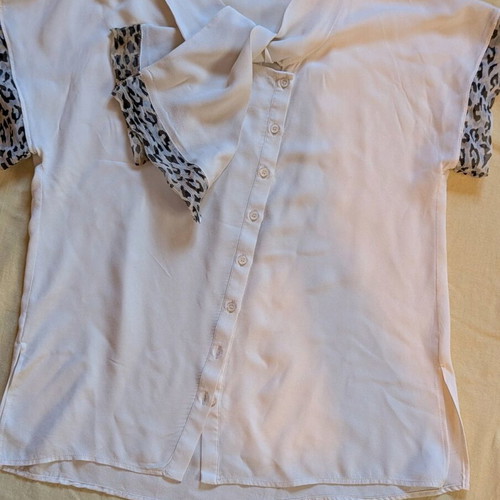 Max Mara shirt like new, size XL, white and beige