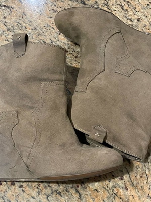 Bershka platform ankle boots used, brown, size 38