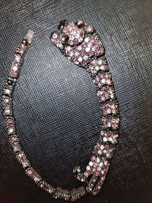 Dyrberg/Kern bracelet with semi-precious panther stones like new