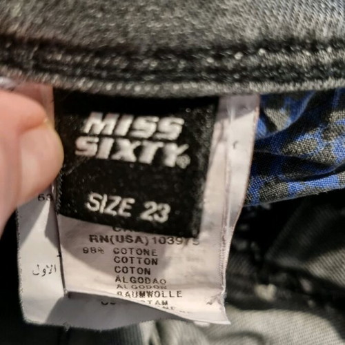Grey women's Miss Sixty jeans like new with decorative buttons