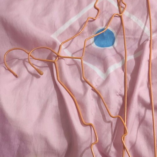 Children's hangers used, pack of 20, blue, green, orange