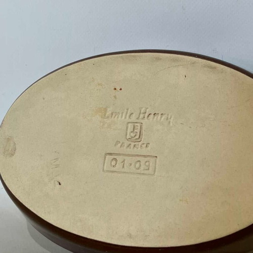 Vintage Emile Flenry France oval ceramic oven dish 3.5x22x15