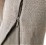  Ασύμμετρη πουλόβερ με φερμουάρ - One Size