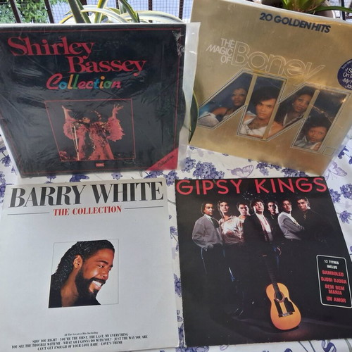 LP collection with Barry White, Gypsy Kings, Shirley Bassey and Boney M. like new