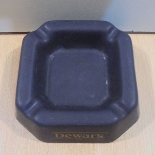 Dewar's scotch whisky old promotional ceramic ashtray used